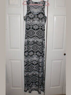 Alloy Tall Black and White Maxi Dress - size Large Tall